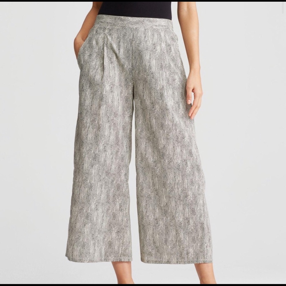 EILEEN FISHER Cropped Wide Leg Pant
